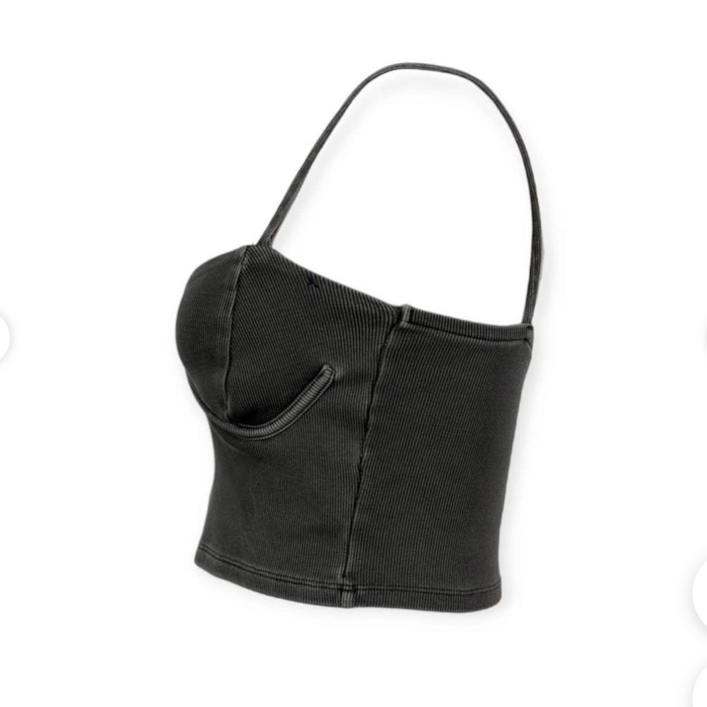 Structured Ribbed Tank Top, Corset Style - Picture 4 of 4